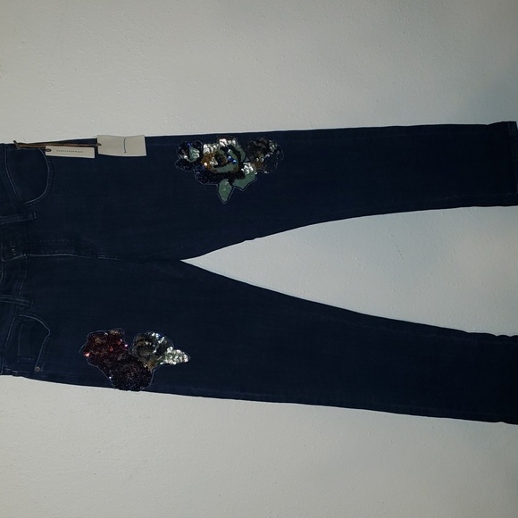 Pilcro and the Letterpress slim boyfriend with sequin accents - Picture 3 of 12